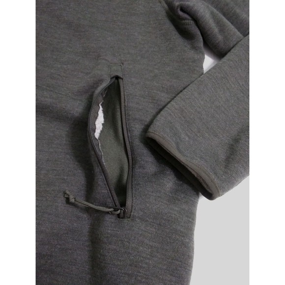 North Face Men's Medium Sherpa Patrol 1/4 Snap Pullover Sweater Mock Wool Fleece - Picture 3 of 10